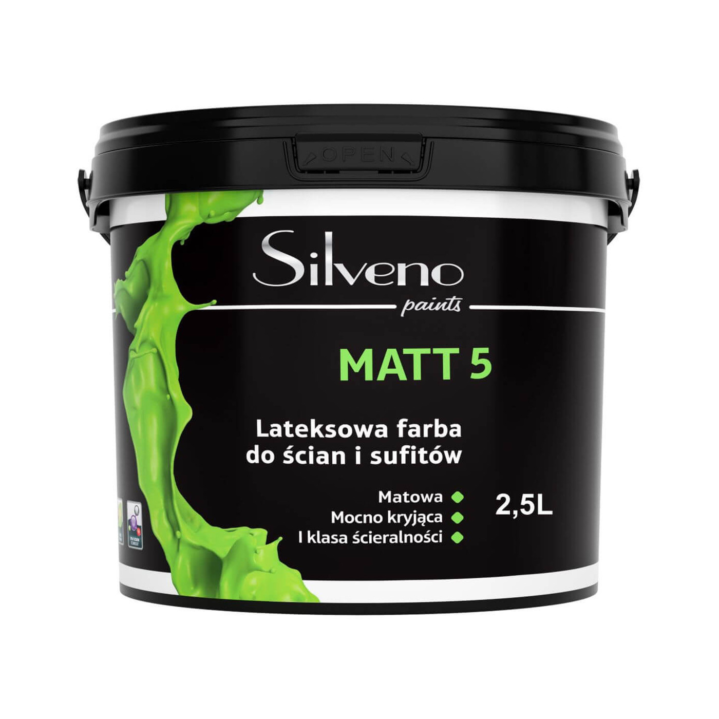 Farba Lateksowa Matt 5 Baza 1 2.5L Silveno