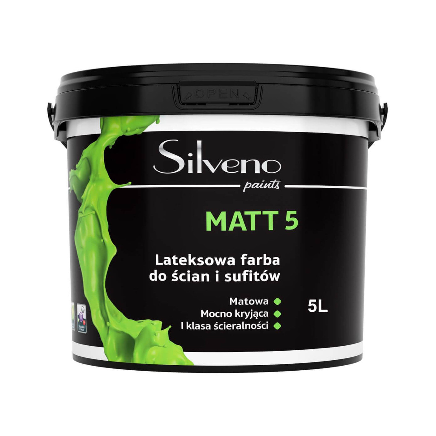 Farba Lateksowa Matt 5 Baza 1 5L Silveno