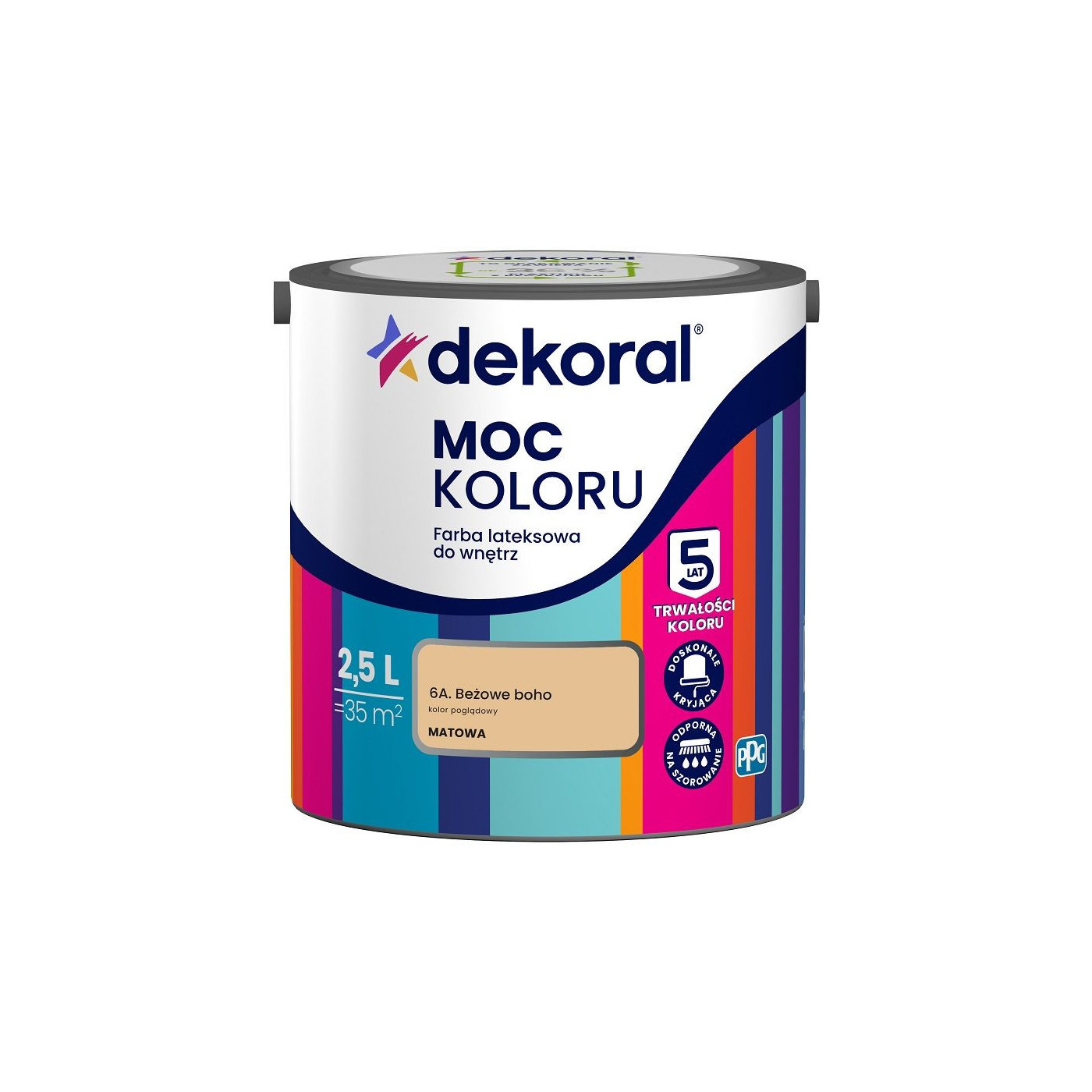 Farba Lateksowa Moc Koloru Beżowe Boho 2,5l Dekoral