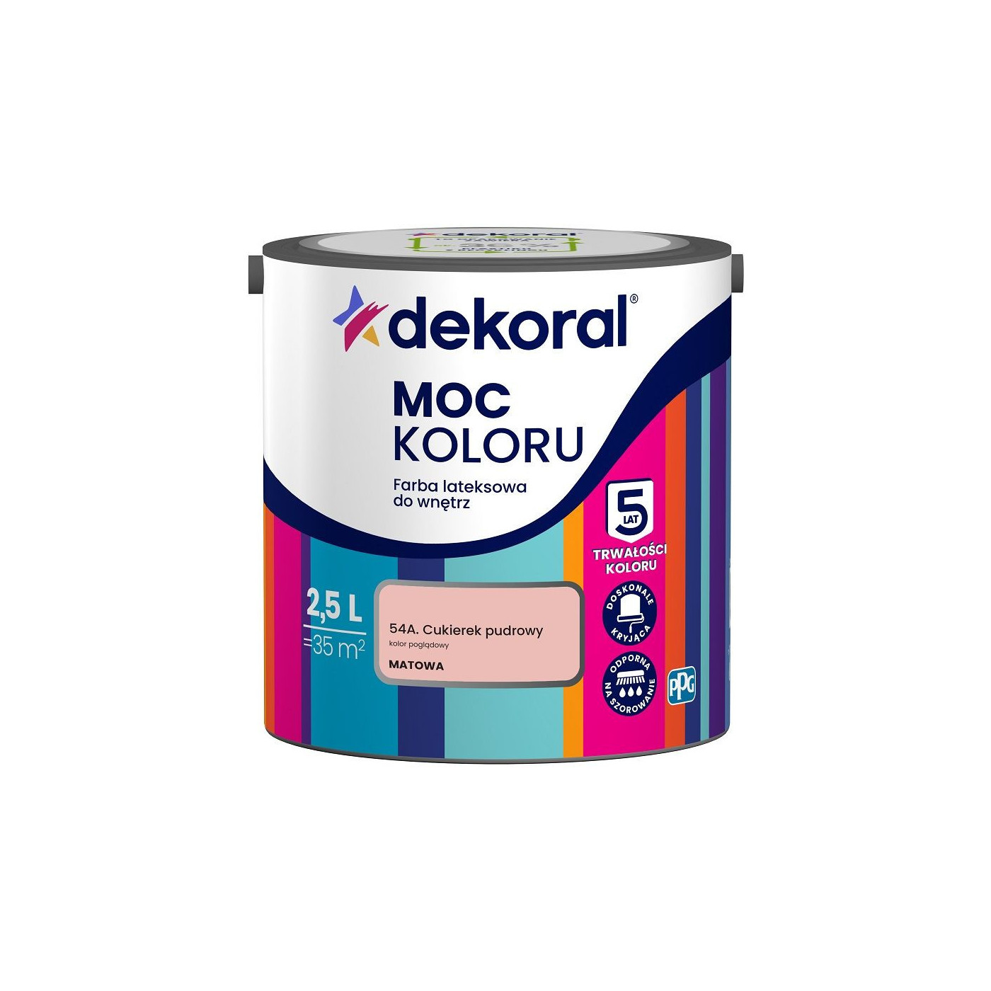 Farba Lateksowa Moc Koloru Cukierek Pudrowy 2,5l Dekoral