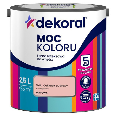 Farba Lateksowa Moc Koloru Cukierek Pudrowy 2,5l Dekoral