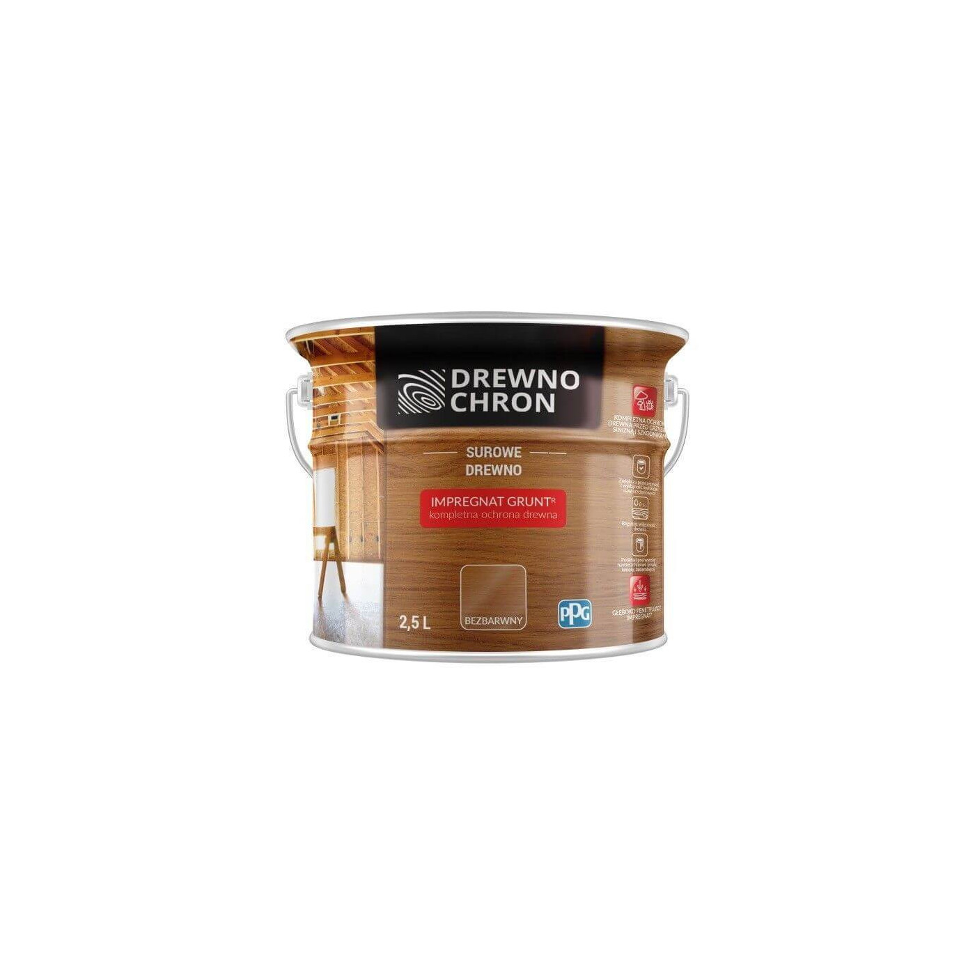 Impregnat Grunt Bezbarwny 2.5L Drewnochron
