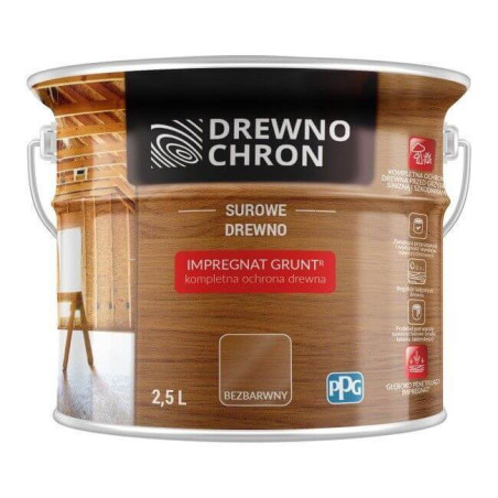 Impregnat Grunt Bezbarwny 2.5L Drewnochron