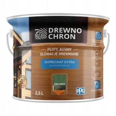 Impregnat Extra Powłokotwórczy Zielony 2,5L Drewnochron