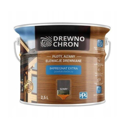 Impregnat Extra Powłokotwórczy Szary 2,5L Drewnochron