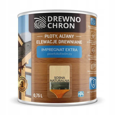 Impregnat Extra Powłokotwórczy Sosna Naturalna 0,75L Drewnochron