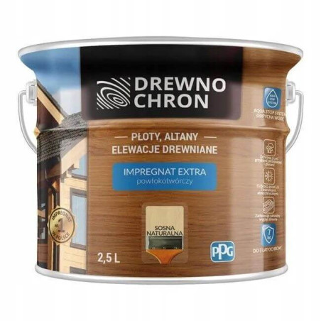Impregnat Extra Powłokotwórczy Sosna Naturalna 2,5L Drewnochron