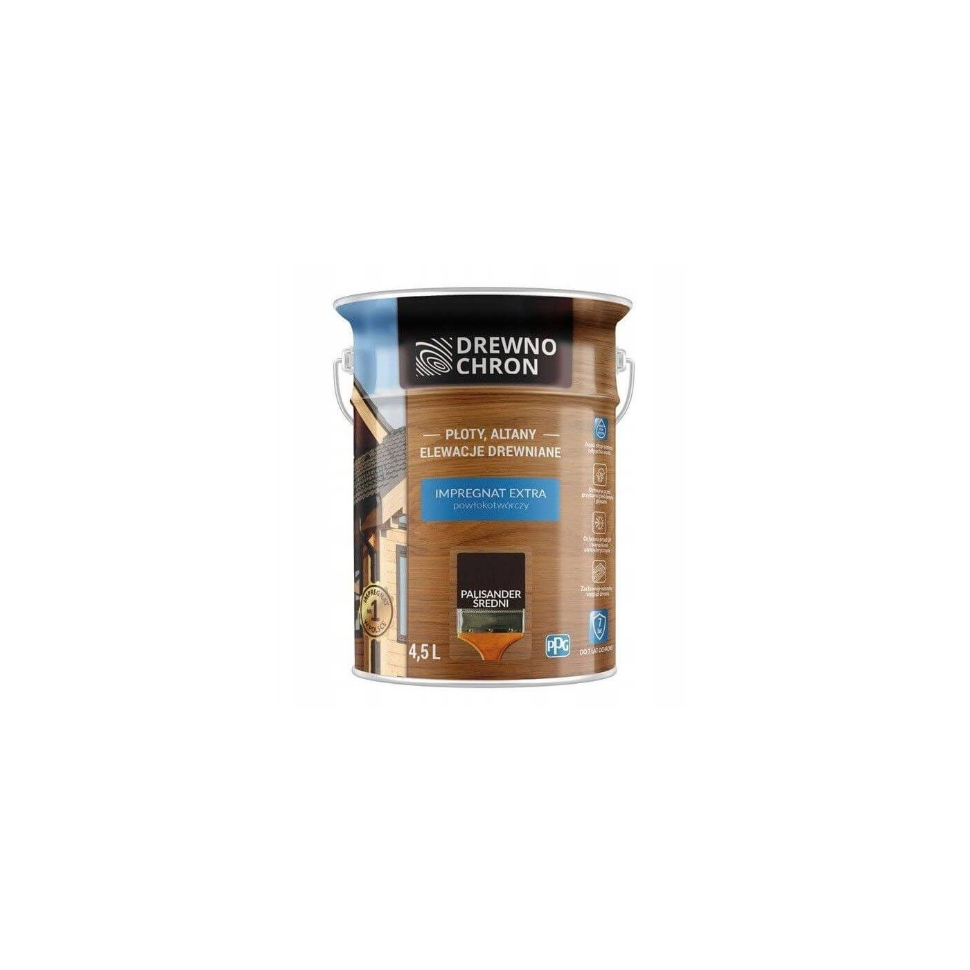 Impregnat Extra Powłokotwórczy Palisander Średni 4,5L Drewnochron