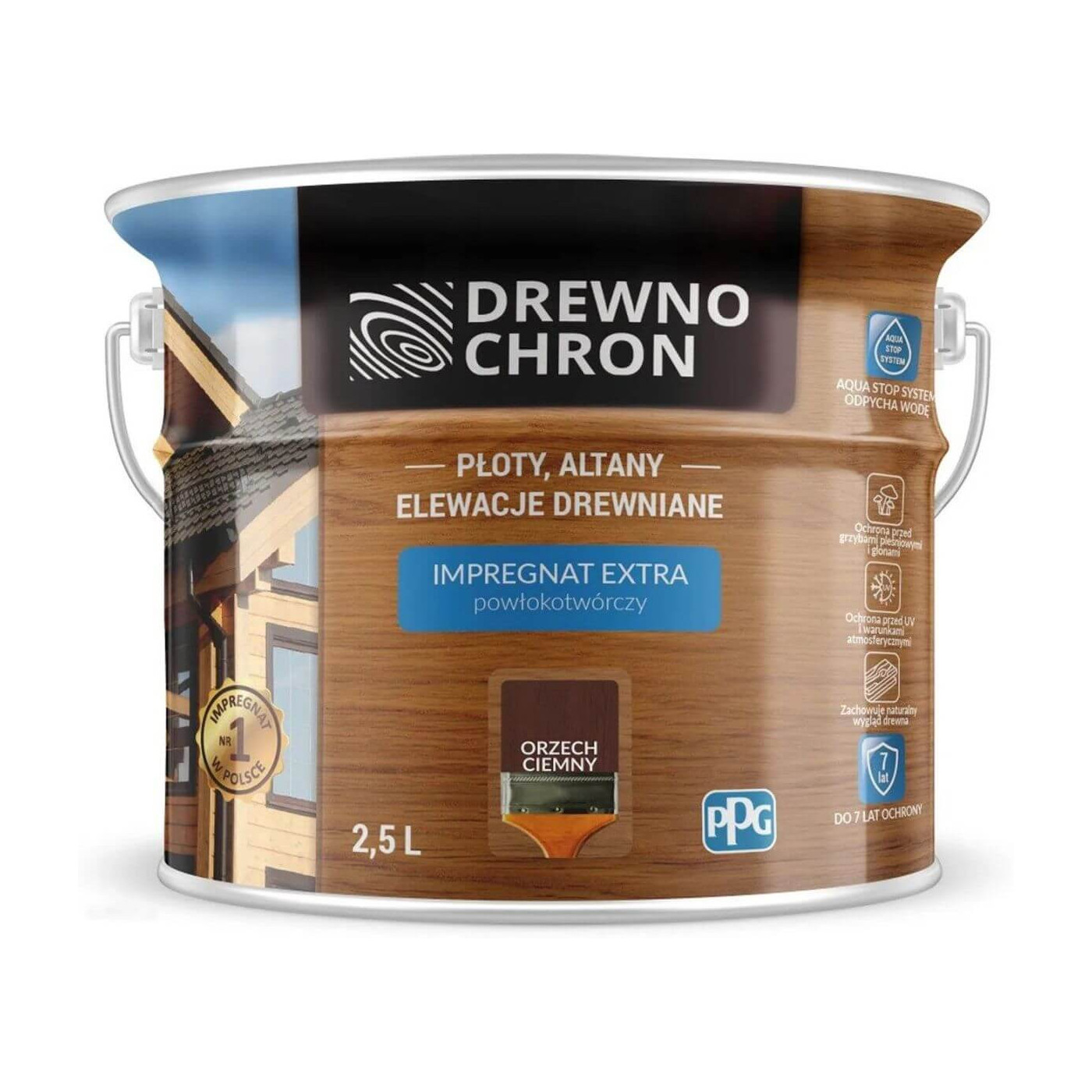 Impregnat Extra Powłokotwórczy Orzech Ciemny 2,5L Drewnochron