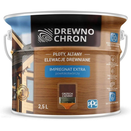 Impregnat Extra Powłokotwórczy Orzech Ciemny 2,5L Drewnochron
