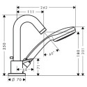 3-Otworowa Jednouchwytowa Bateria Na Brzeg Wanny Logis Chrom 71310000 Hansgrohe