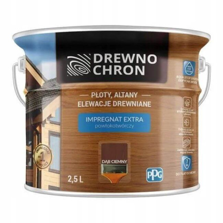 Impregnat Extra Powłokotwórczy Dąb Ciemny 2,5L Drewnochron