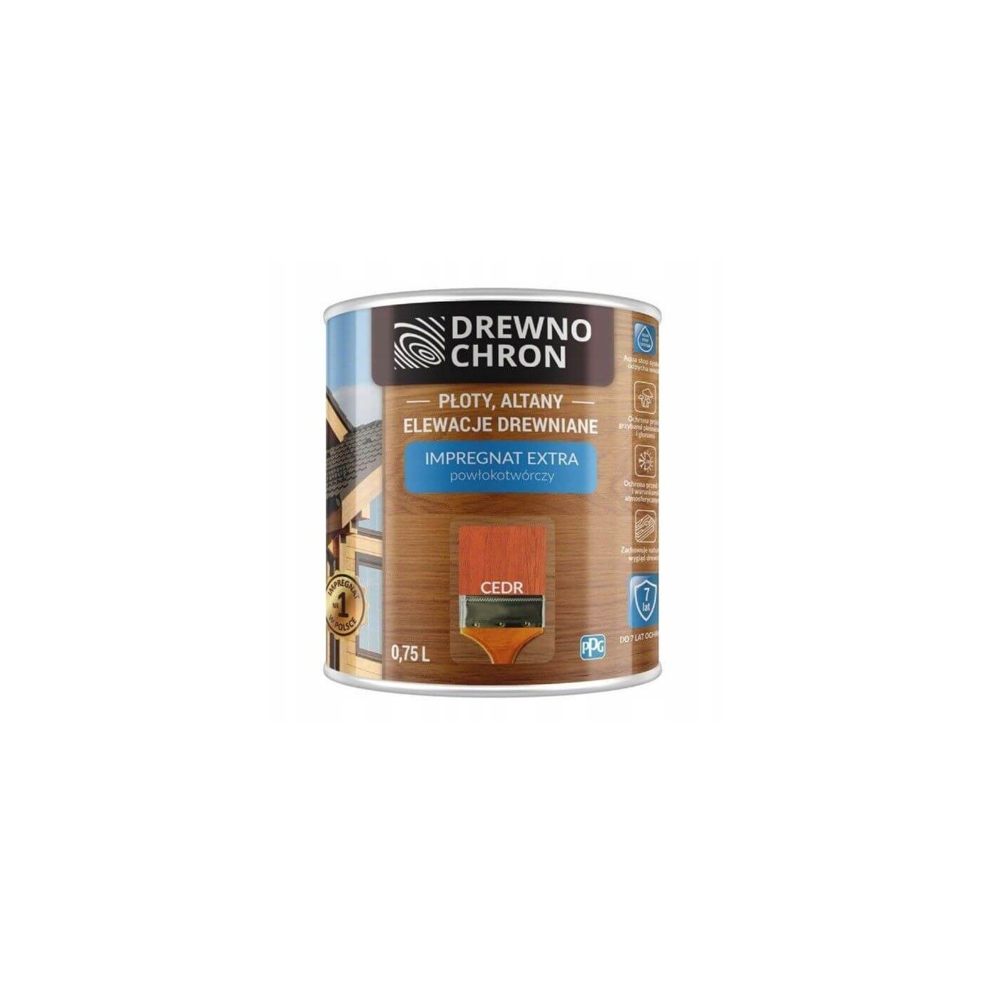 Impregnat Extra Powłokotwórczy Cedr 0,75L Drewnochron