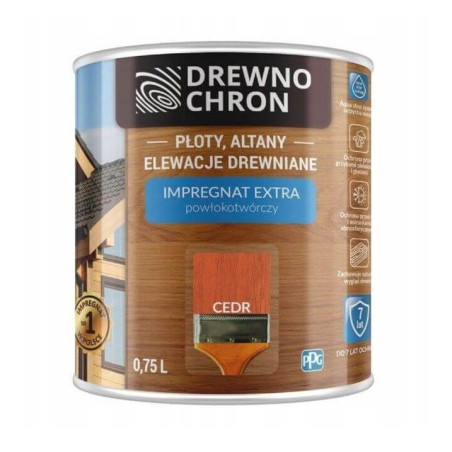 Impregnat Extra Powłokotwórczy Cedr 0,75L Drewnochron