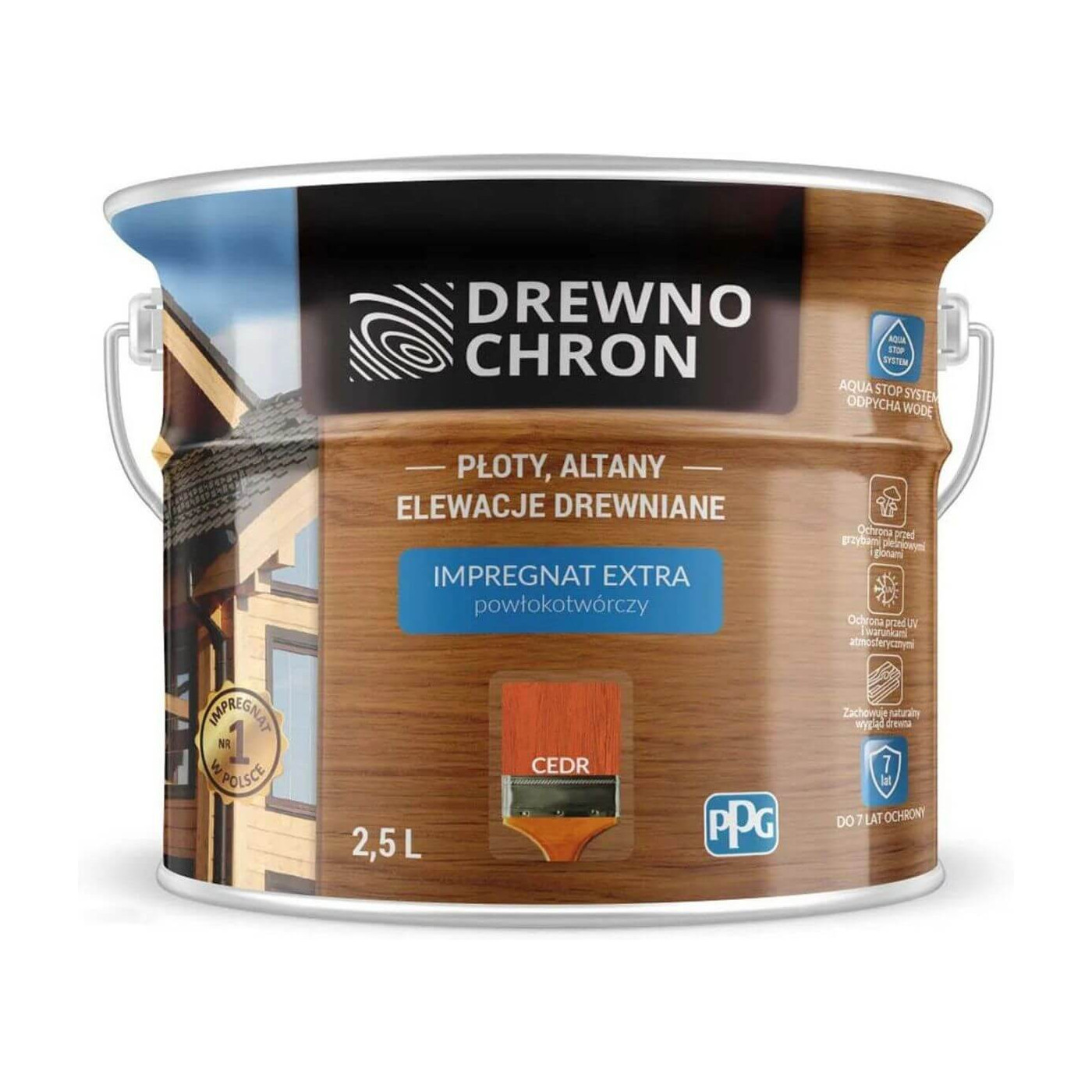 Impregnat Extra Powłokotwórczy Cedr 2,5L Drewnochron