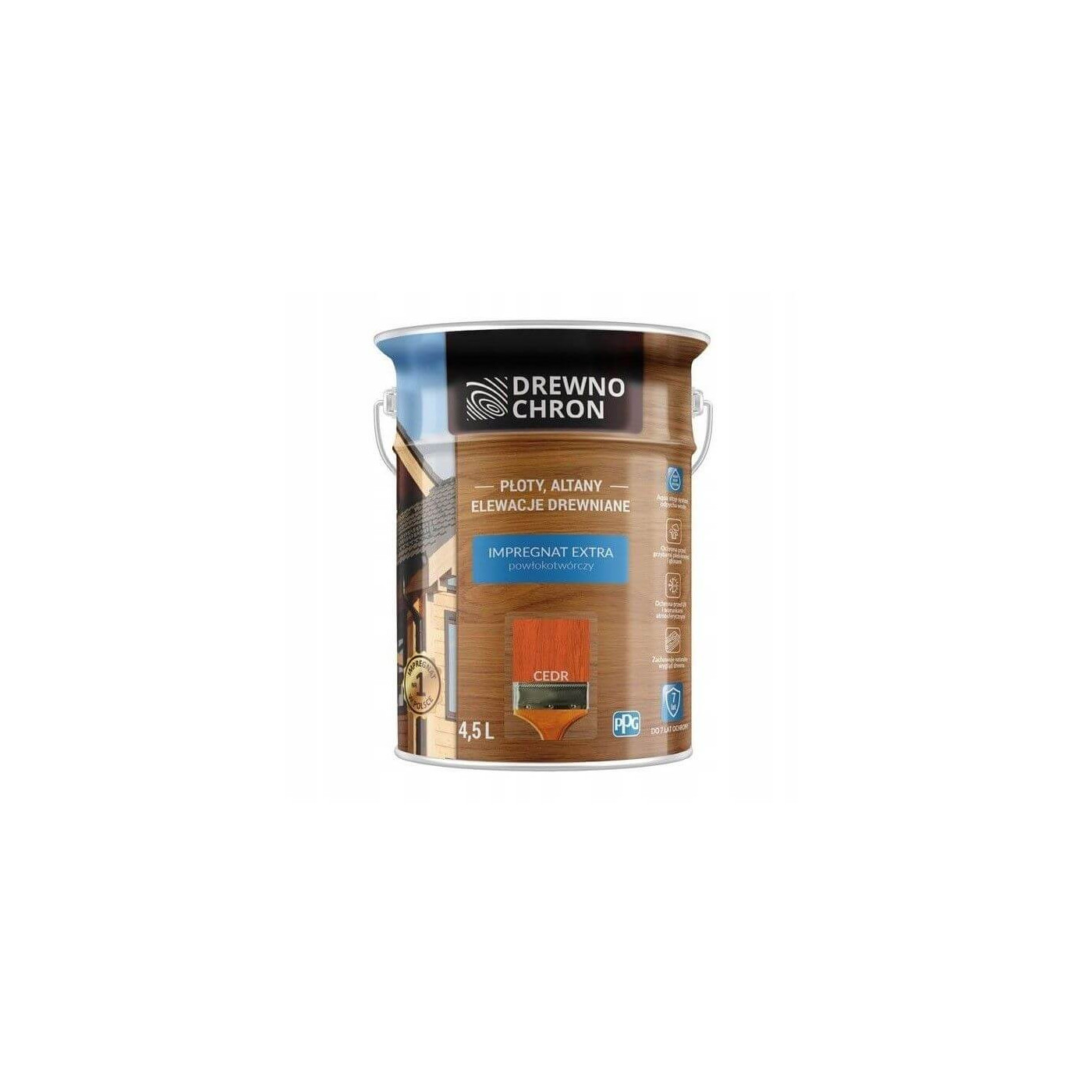 Impregnat Extra Powłokotwórczy Cedr 4,5L Drewnochron