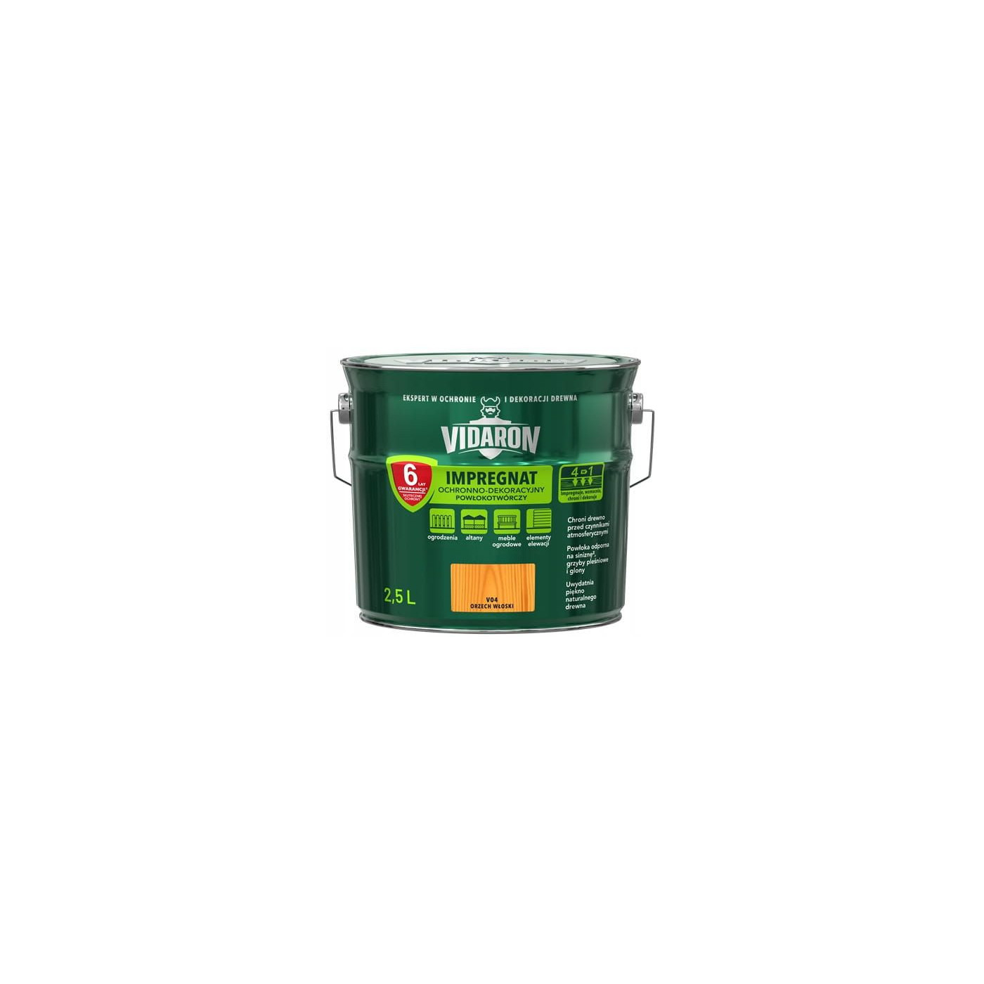 Impregnat Ochronno-Dekoracyjny Powłokotwórczy V04 Orzech Włoski 2,5L Vidaron