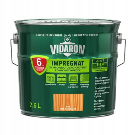 Impregnat Ochronno-Dekoracyjny Powłokotwórczy V05 Teak Naturalny 2,5L Vidaron