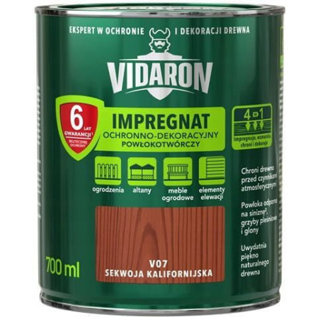 Impregnat Ochronno-Dekoracyjny Powłokotwórczy V07 Sekwoja Kalifornijska 0,7L Vidaron