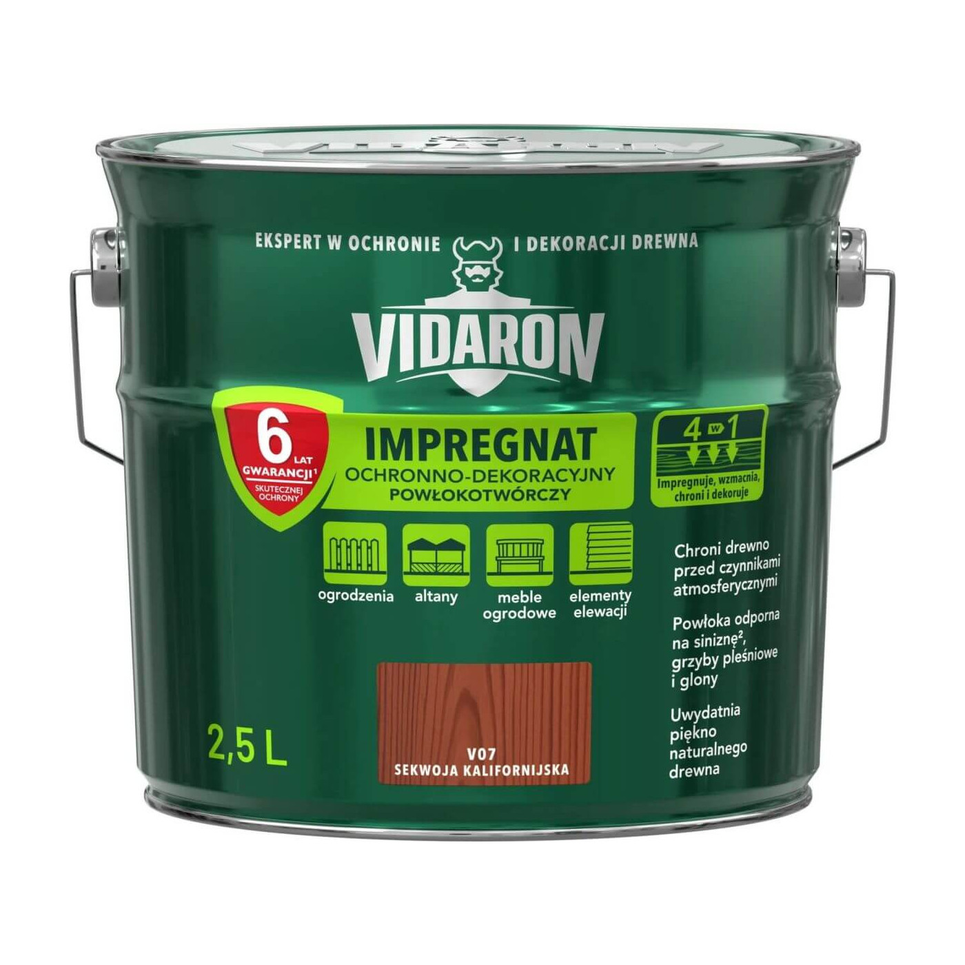 Impregnat Ochronno-Dekoracyjny Powłokotwórczy V07 Sekwoja Kalifornijska 2,5L Vidaron