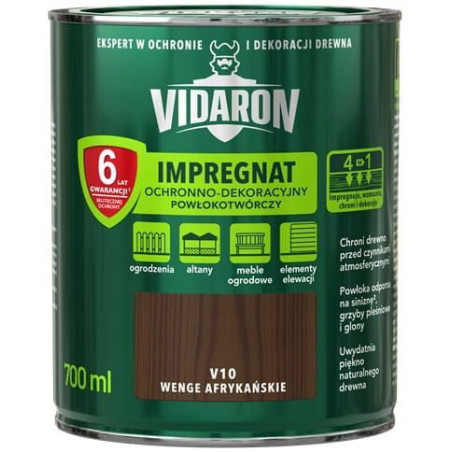 Impregnat Ochronno-Dekoracyjny Powłokotwórczy V10 Wenge Afrykańskie 0,7L Vidaron