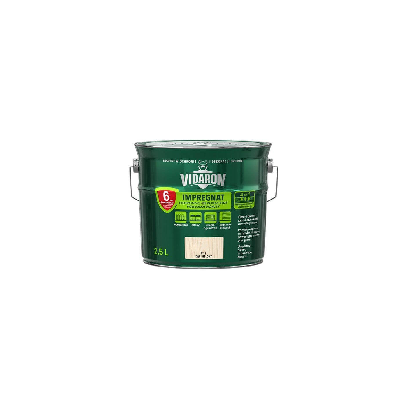 Impregnat Ochronno-Dekoracyjny Powłokotwórczy V17 Dąb Bielony 2,5L Vidaron