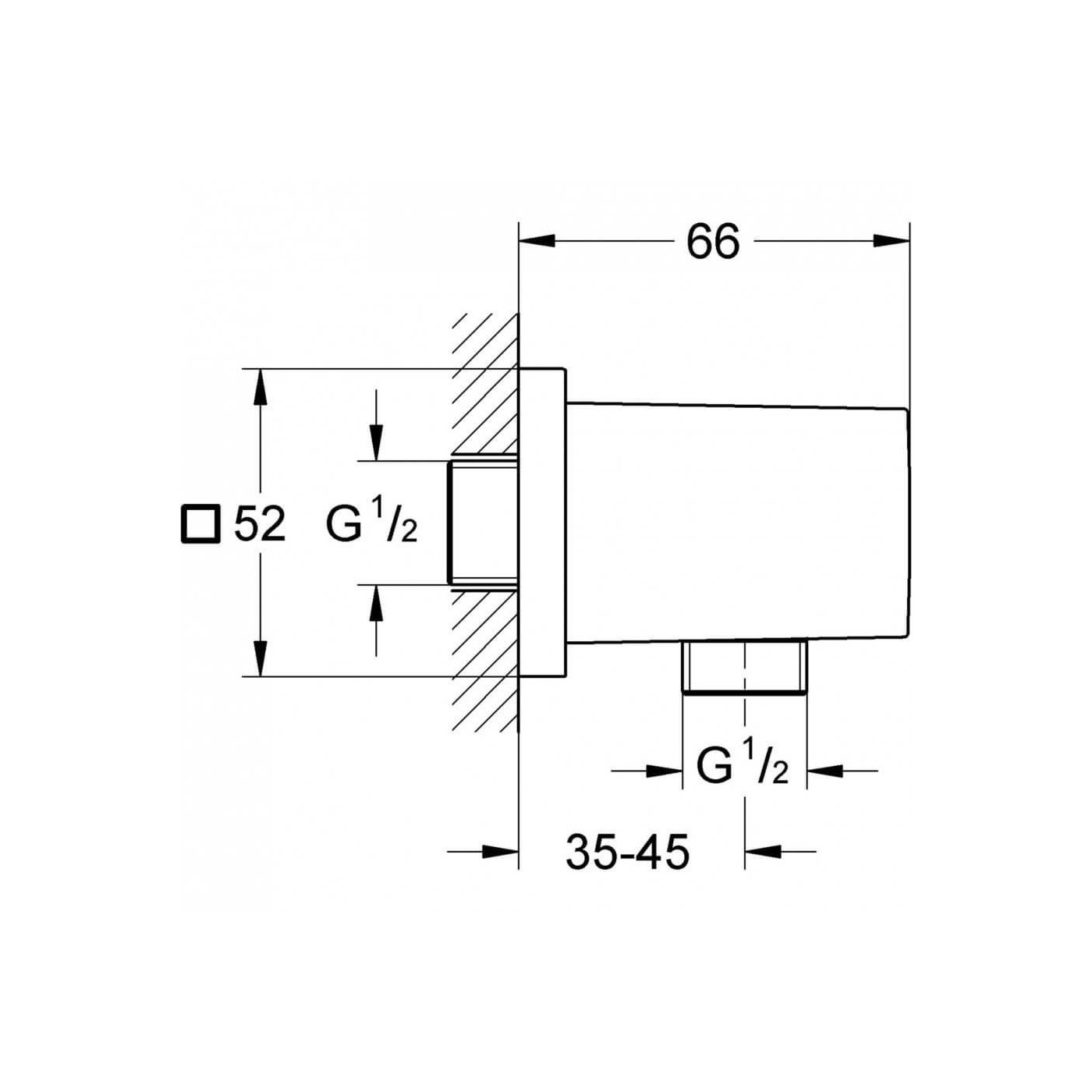 Euphoria Cube Kolanko Przyłączeniowe 26370000 Grohe