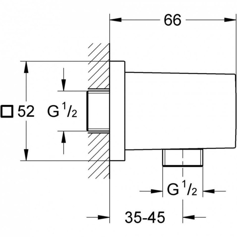 Euphoria Cube Kolanko Przyłączeniowe 26370000 Grohe