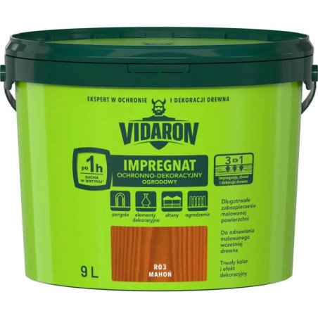 Impregnat Ochronno Dekoracyjny Ogrodowy Mahoń R03 9 L Vidaron