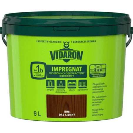 Impregnat Ochronno Dekoracyjny Ogrodowy Dąb Ciemny R06 9 L Vidaron