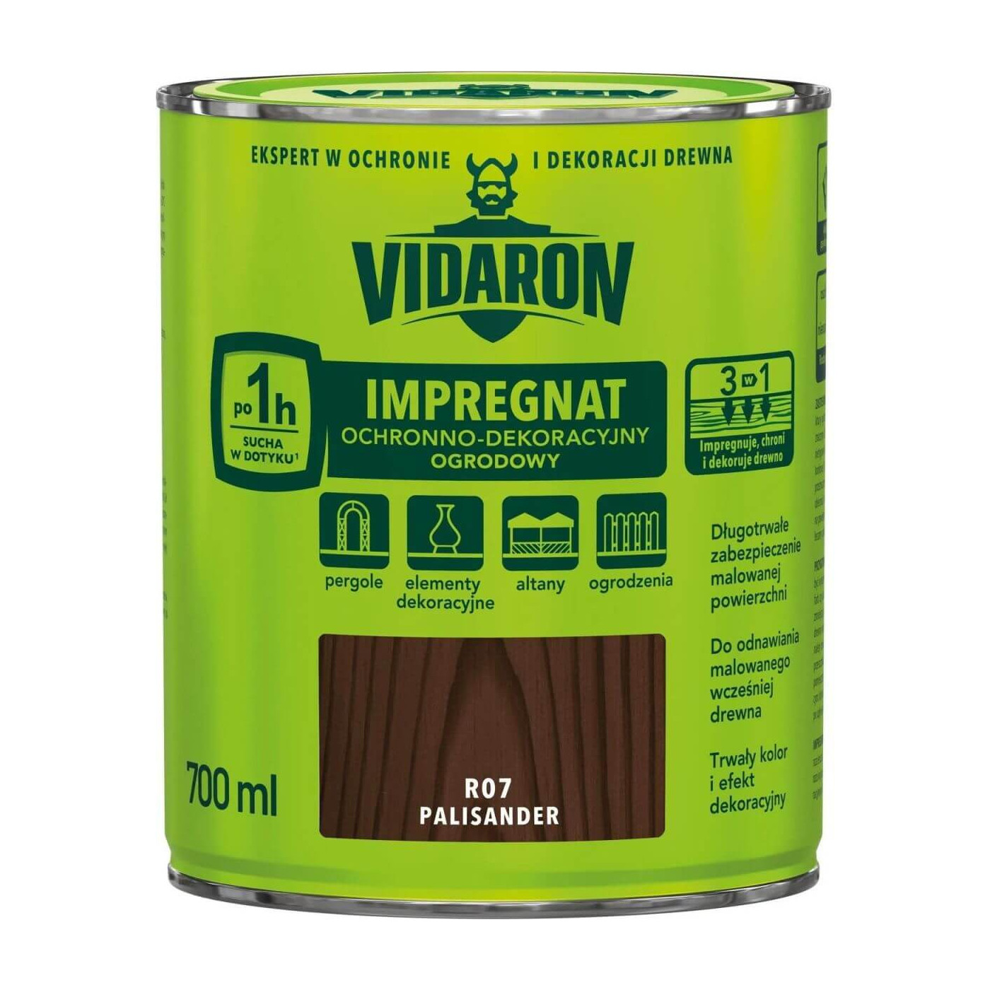 Impregnat Ochronno Dekoracyjny Ogrodowy Palisander R07 700 ml Vidaron