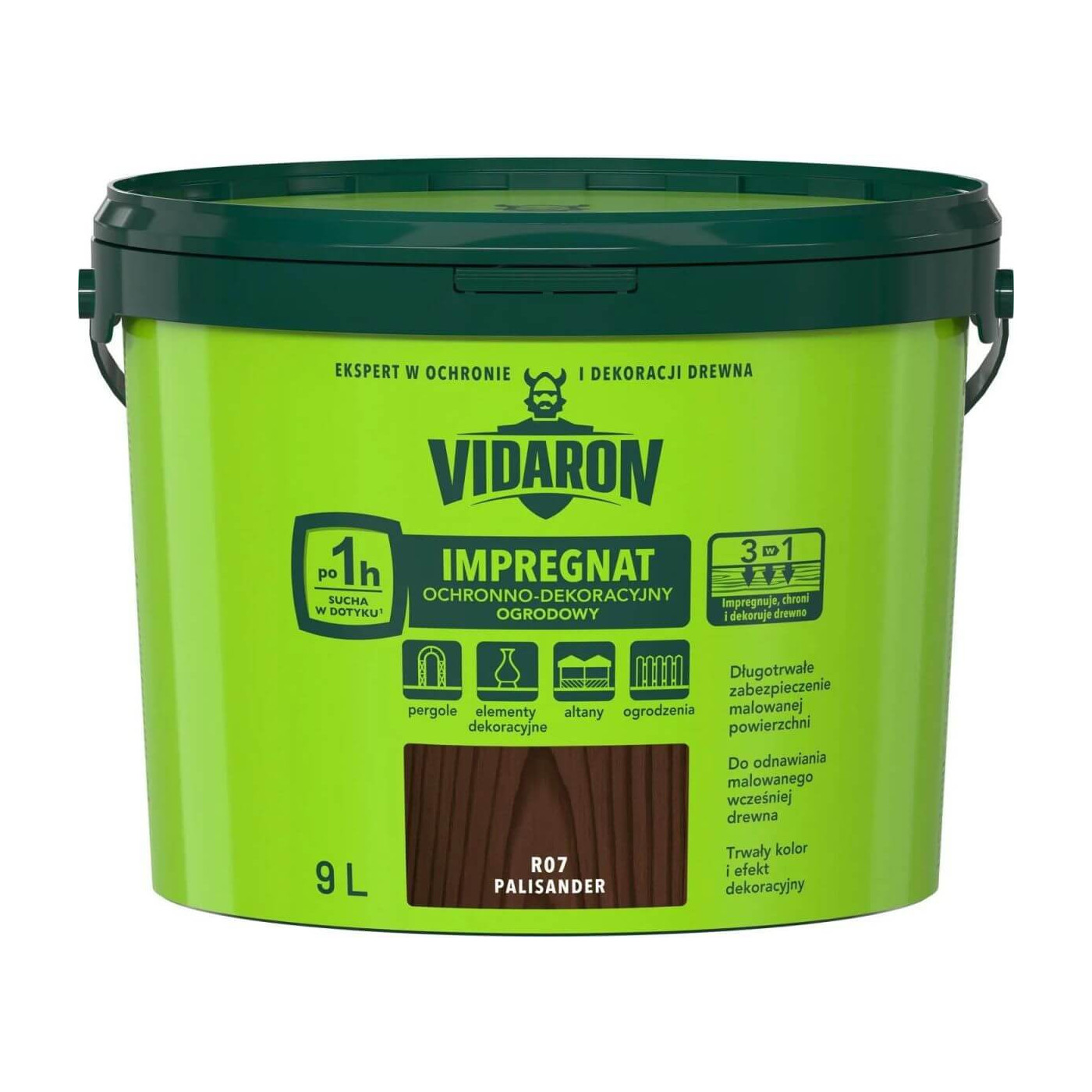 Impregnat Ochronno Dekoracyjny Ogrodowy Palisander R07 9 L Vidaron