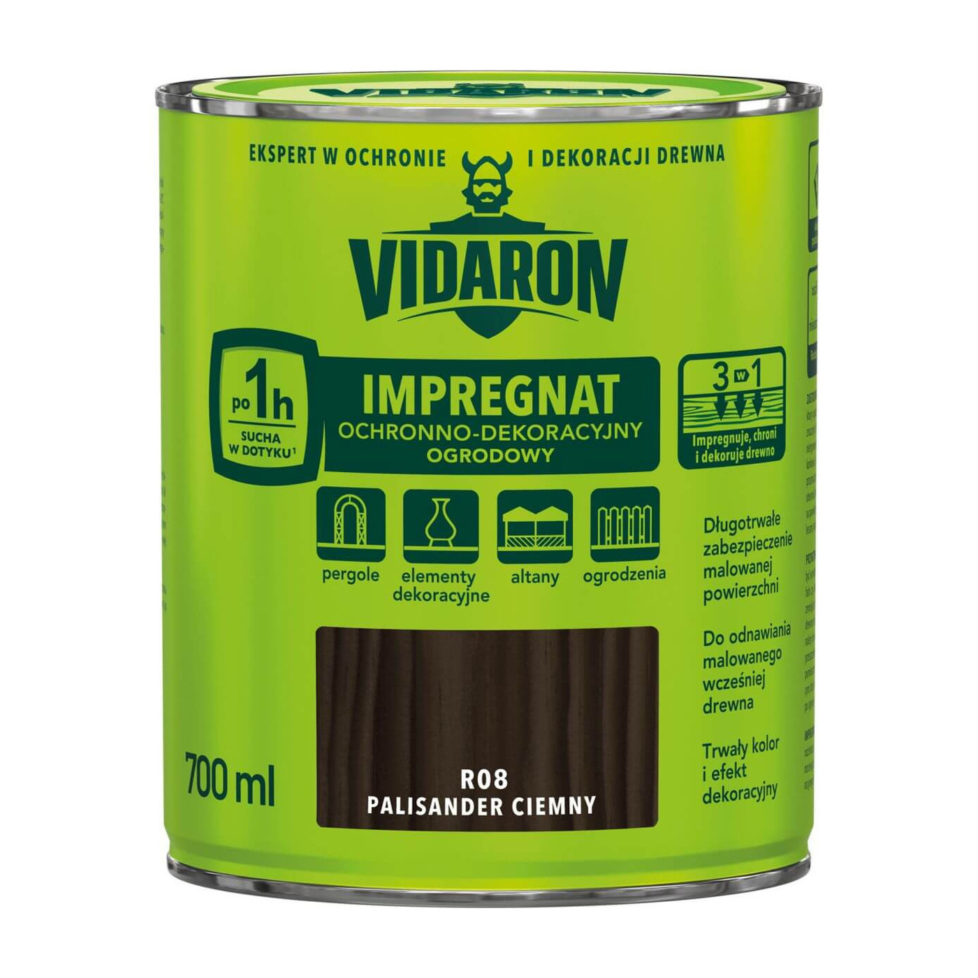 Impregnat Ochronno Dekoracyjny Ogrodowy Palisander Ciemny R08 700 ml Vidaron