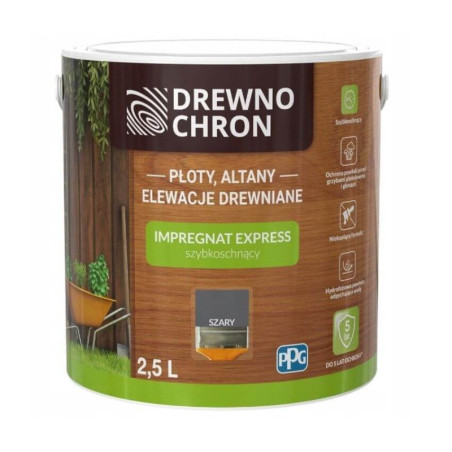 Impregnat Express Szary 2,5L Drewnochron