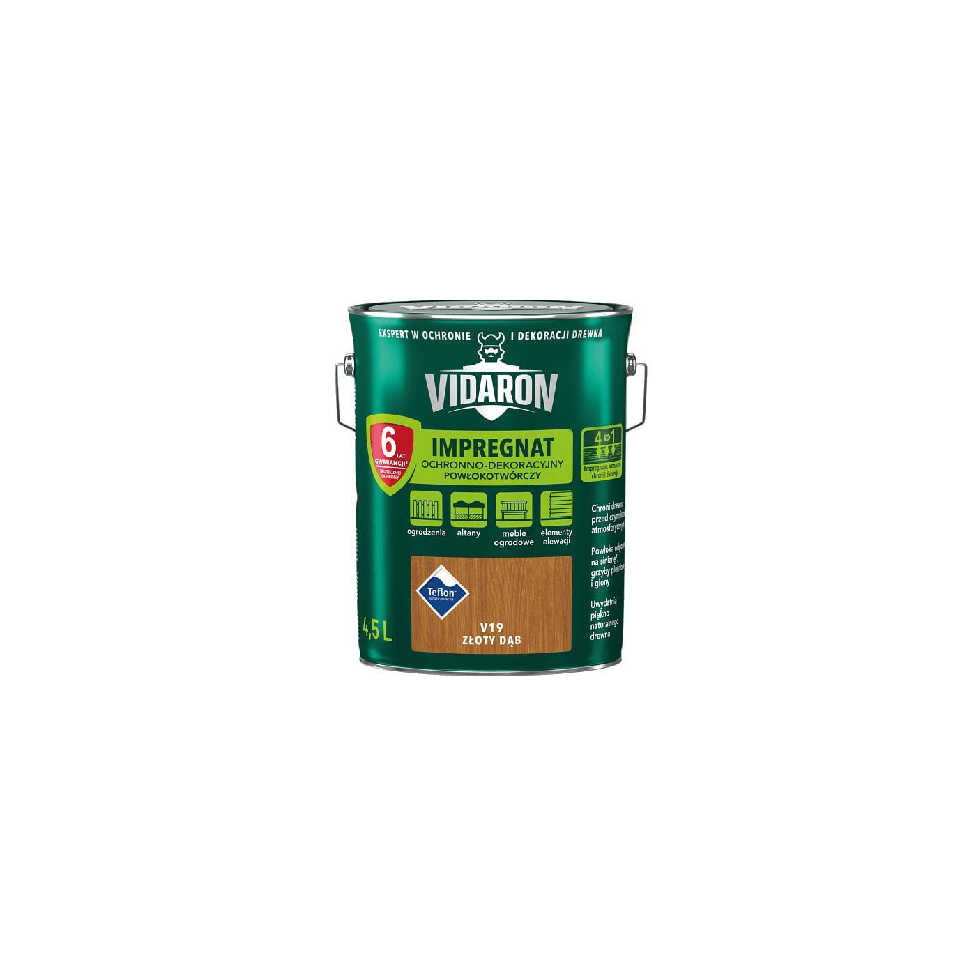 Impregnat Powłokotwórczy Vidaron 4.5L Dąb Złoty V19 Vidaron