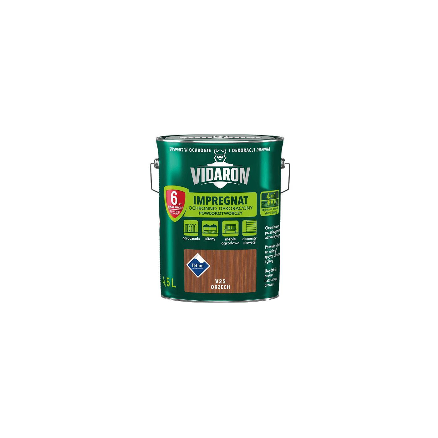 Impregnat Powłokotwórczy Vidaron 4.5L Orzech V25 Vidaron