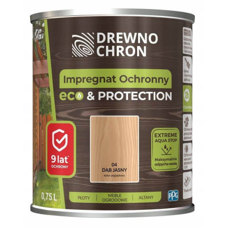 Impregnat Ochronny Eco&Protection Dąb Jasny 0.75L Drewnochron