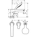 3-Otworowa Bateria Na Brzeg Wanny Talis E Chrom 71731000 Hansgrohe