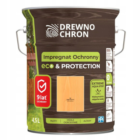 Impregnat Ochronny Eco&Protection Dąb Złoty 4.5L Drewnochron