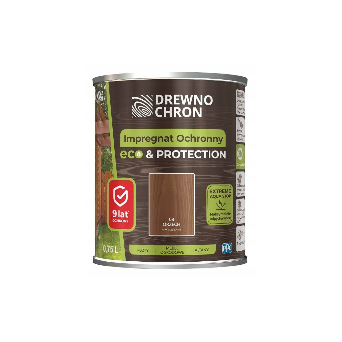 Impregnat Ochronny Eco&Protection Orzech 0.75L Drewnochron