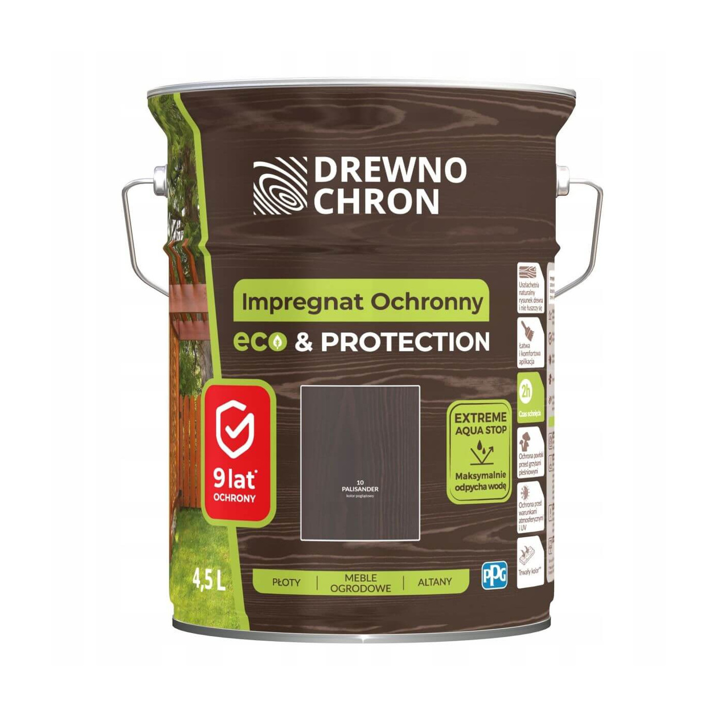 Impregnat Ochronny Eco&Protection Palisander 4.5L Drewnochron