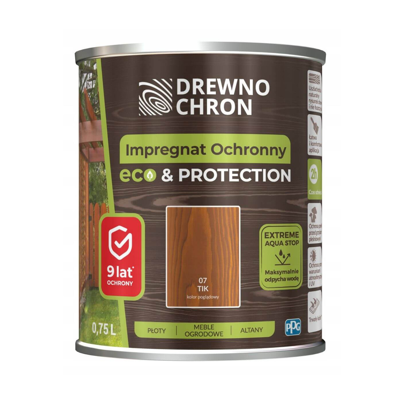 Impregnat Ochronny Eco&Protection Tik 0.75L Drewnochron