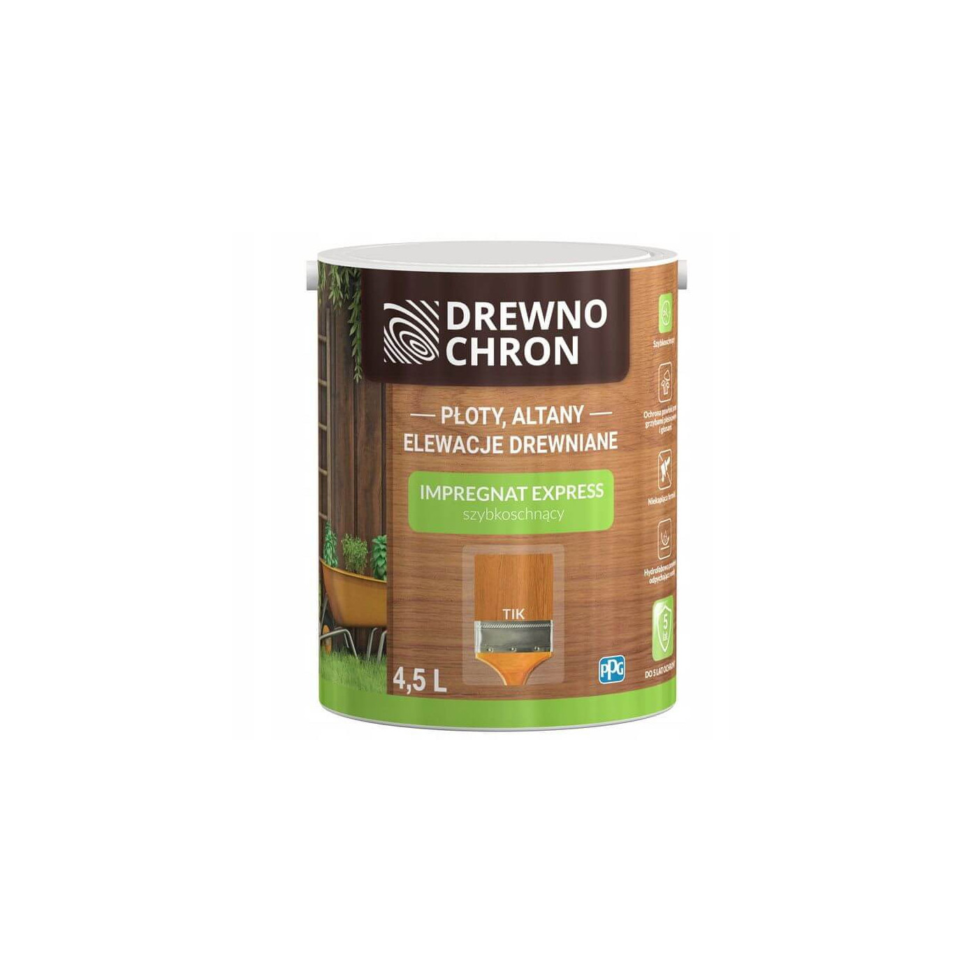 Impregnat Express Ogród Tik 4.5L Drewnochron