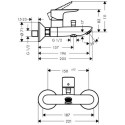 Bateria Wannowa Talis E Brąz Szczotkowany 71740140 Hansgrohe