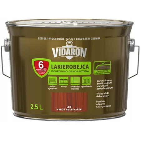 Lakierobejca Ochronno-Dekoracyjna Mahoń Amerykański 2,5L Vidaron