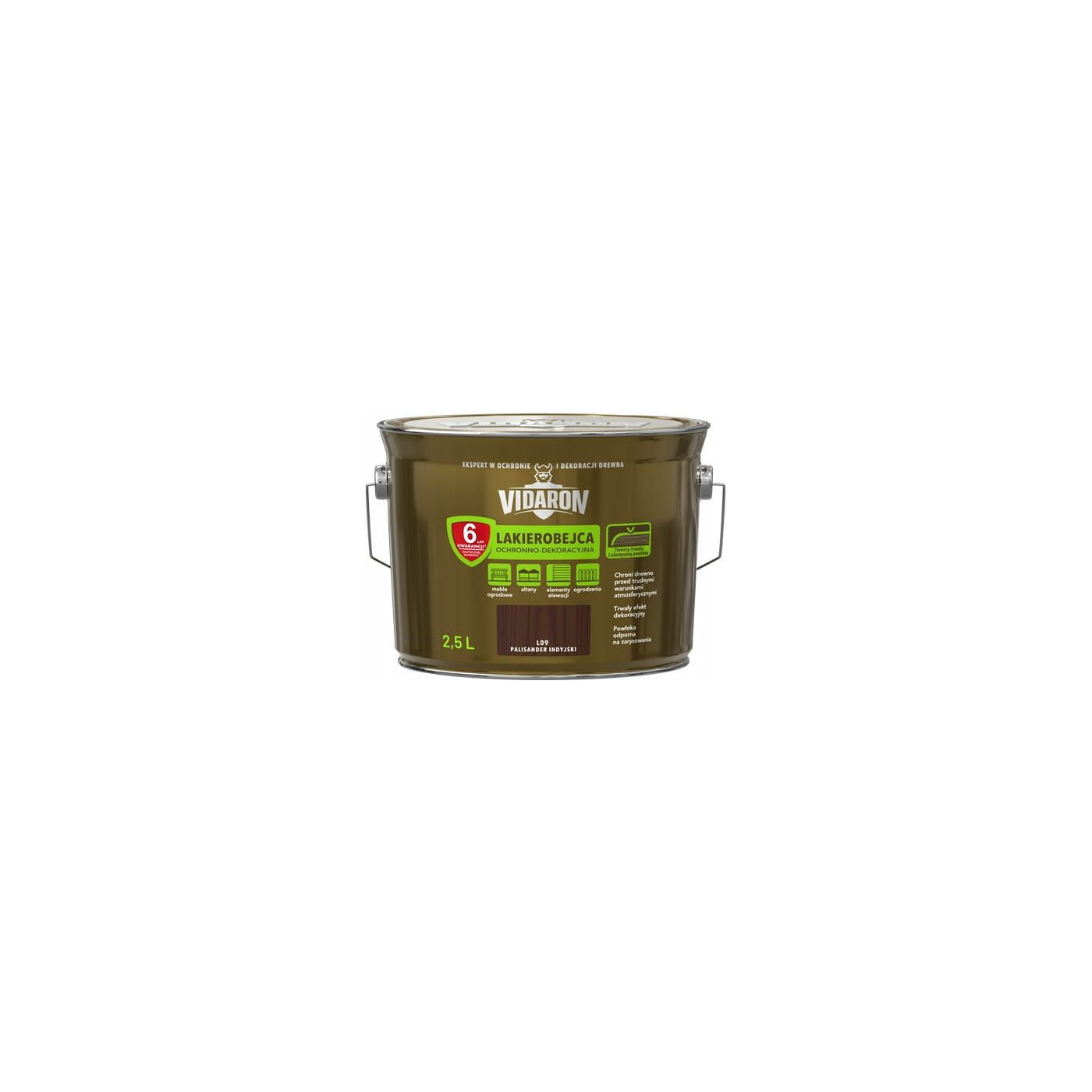 Lakierobejca Ochronno-Dekoracyjna Palisander Indyjski 2,5L Vidaron