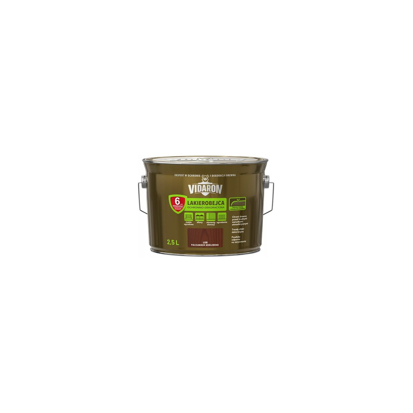 Lakierobejca Ochronno-Dekoracyjna Palisander Królewski 2,5L Vidaron
