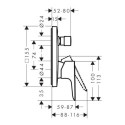 Bateria Wannowa Podtynkowa Talis E Biały Mat 71745700 Hansgrohe