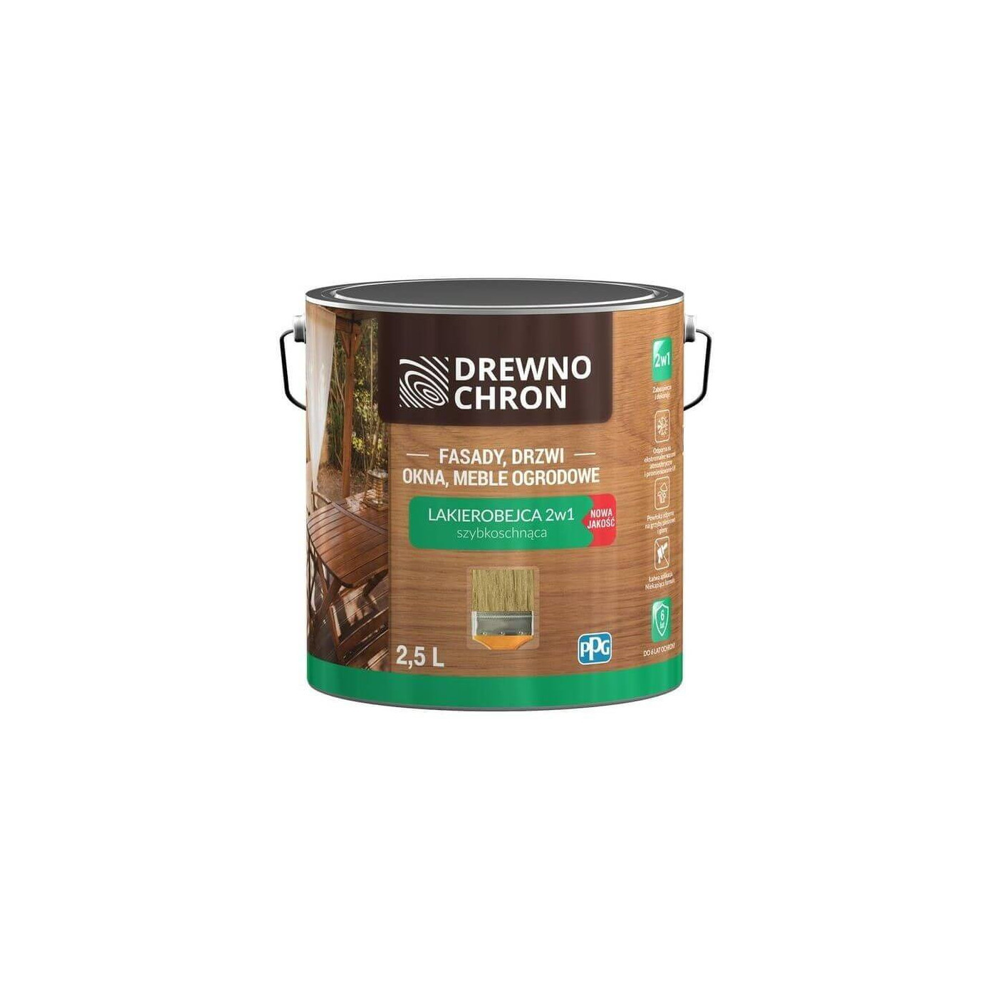 Lakierobejca 2w1 Dąb Naturalny 0,2 L Drewnochron