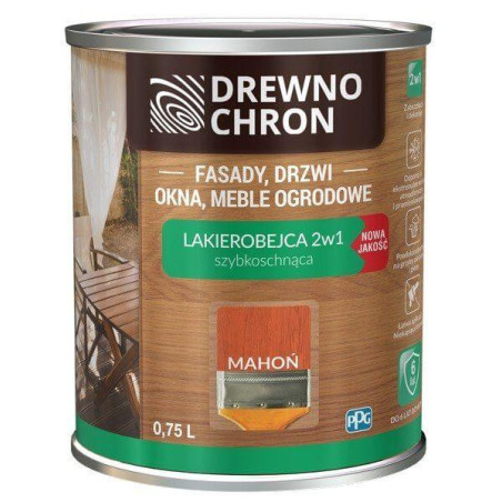 Lakierobejca 2w1 Mahoń 0.75L Drewnochron